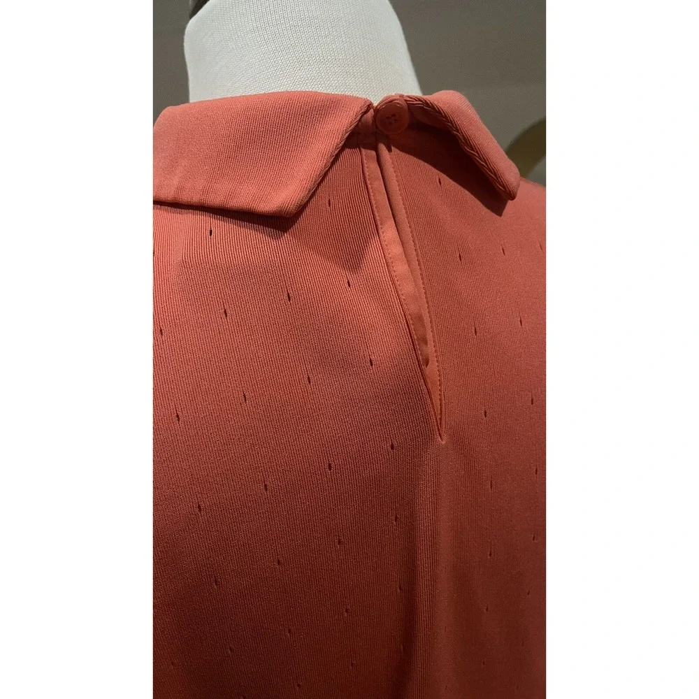 Nike Ace Jacquard Dri Fit Polo Womens‎ Medium Coral Golf Shirt CK5846-814